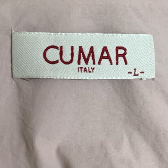 Cumar Italy Jacket Women's Large Dusty Pink Hooded Lightweight Tie Waist - Picture 5 of 8